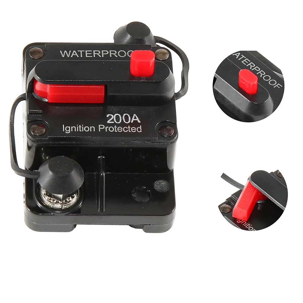 40 Amp Circuit Breaker with Manual Reset for Car Marine Trolling Motors Boat ATV Manual Power Protect for Audio System Fuse, 12V-48VDC, Waterproof 